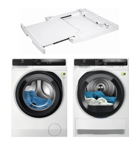 Pralka ELECTROLUX EW8F5402QP UltraCare 800 11kg 1400 obr UniversalDose + Suszarka ELECTROLUX Absolute Care 700 EW7D585UC z pompą ciepła + Łącznik ELECTROLUX E1WYHSK1