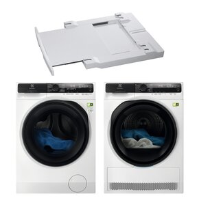 Pralka ELECTROLUX EW8F5417ACP UltraCare 800 10kg 1400 obr AutoDose + Suszarka ELECTROLUX EW7D597UCP Absolute Care 700 z pompą ciepła + Łącznik AEG A1WYHSK1