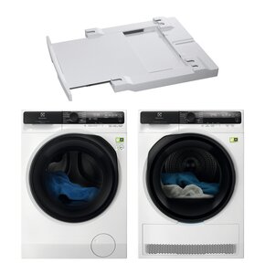 Pralka ELECTROLUX EW9F5417WCP ColourCare 900 10kg 1400 obr SoftWater + Suszarka ELECTROLUX EW7D597UCP Absolute Care 700 z pompą ciepła + Łącznik AEG A1WYHSK1