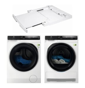 Pralka ELECTROLUX EW9F7607WCP ColourCare 900 11kg 1600 obr SoftWater + Suszarka ELECTROLUX EW9D787KCP z pompą ciepła + Łącznik ELECTROLUX E1WYHSK1