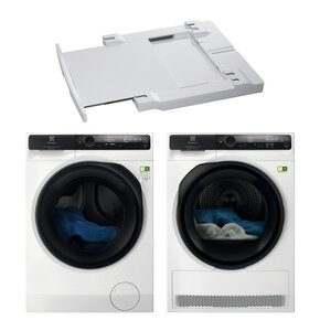 Pralka ELECTROLUX EW9F7607WCP ColourCare 900 11kg 1600 obr SoftWater + Suszarka ELECTROLUX EW9D787KCP z pompą ciepła + Łącznik AEG A1WYHSK1