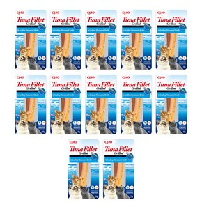 Przysmak dla kota INABA Filet z tuńczyka w bulionie o smaku przegrzebków 12 x 15 g