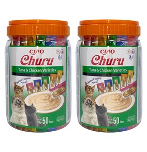 Przysmak dla kota INABA Ciao Churu Variety Tuńczyk z kurczakiem 100 x 14 g