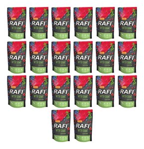 Karma dla psa RAFI z dziczyzną, borówką i żurawiną 20 x 500 g