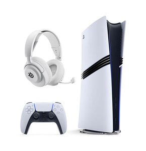 Konsola SONY PlayStation 5 Pro + Słuchawki STEELSERIES Arctis Nova 5P Wireless, Nauszne, Dźwięk przestrzenny Biały