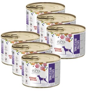 Karma dla psa 4VETS NATURAL Gastro Intenstinal Dog 6 x 185 g