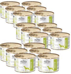 Karma dla psa 4VETS NATURAL Allergy Lamb Dog 18 x 185 g