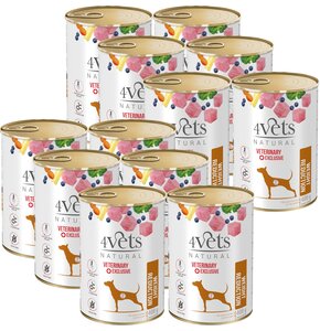 Karma dla psa 4VETS NATURAL Weight Reduction 12 x 400 g