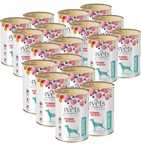 Karma dla psa 4VETS NATURAL Recovery 18 x 400 g