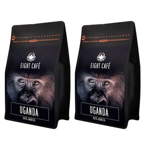 Kawa ziarnista EIGHT CAFE Arabica Uganda 2 x 1 kg (Rzemieślnicza)