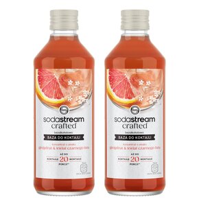 Syrop do saturatorów SODASTREAM Crafted Grejpfrut i Kwiat czarnego bzu 2 x 330 ml