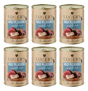 Karma dla kota LUGER'S Daily Pleasures z białą rybą 6 x 400 g