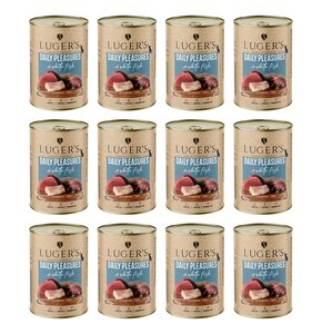 Karma dla kota LUGER'S Daily Pleasures z białą rybą 12 x  400 g