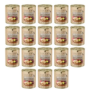 Karma dla psa LUGER'S Daily Pleasures z bażantem, szpinakiem i ziemniakiem 18 x 800 g