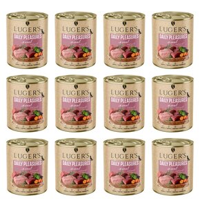 Karma dla psa LUGER'S Daily Pleasures z cielęciną i marchewką 12 x  800 g
