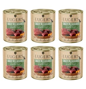 Karma dla psa LUGER'S Daily Pleasures z dzikiem i dynią 6 x 800 g