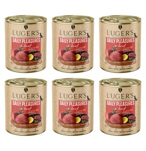 Karma dla psa LUGER'S Daily Pleasures z wołowiną i ziemniakami 6 x 800 g