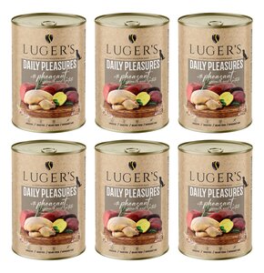 Karma dla psa LUGER'S Daily Pleasures z bażantem, szpinakiem i ziemniakiem 6 x 400 g