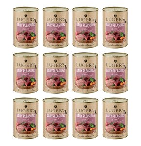Karma dla psa LUGER'S Daily Pleasures z cielęciną i marchewką 12 x  400 g