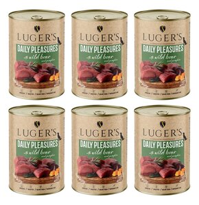 Karma dla psa LUGER'S Daily Pleasures z dzikiem i dynią 6 x 400 g