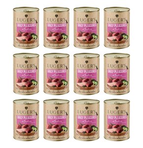 Karma dla psa LUGER'S Daily Pleasures z indykiem, brokułem i ryżem brązowym 12 x  400 g