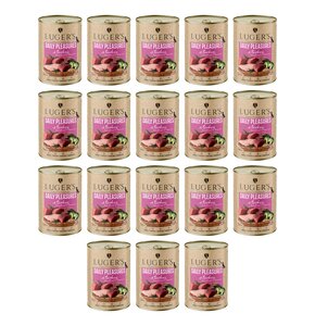 Karma dla psa LUGER'S Daily Pleasures z indykiem, brokułem i ryżem brązowym 18 x 400 g