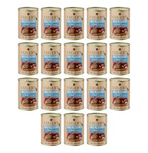 Karma dla psa LUGER'S Daily Pleasures z żołądkami jagnięcymi, marchewką i pietruszką 18 x 400 g