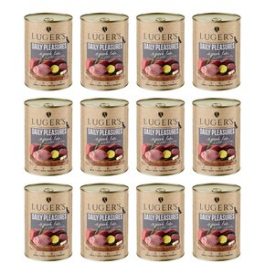 Karma dla psa LUGER'S Daily Pleasures ze schabem wieprzowym, ziemniakiem i pietruszką 12 x  400 g