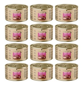 Karma dla psa LUGER'S Puppy's Time z indykiem, jagnięciną i żurawiną 12 x  185 g