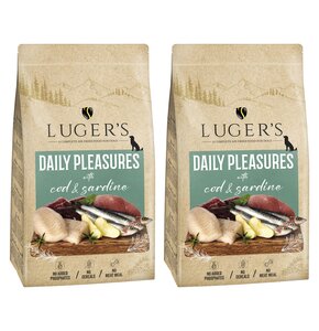 Karma dla psa suszona LUGER'S Daily Pleasures Dorsz i Sardynka 2 x 9 kg