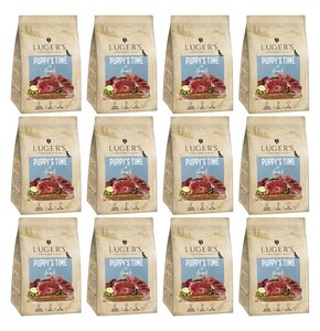 Karma dla psa suszona LUGER'S Puppy's Time Jagnięcina z dorszem 12 x  3 kg