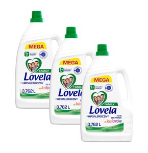 Płyn do prania LOVELA Family Kolor 3 x 3762 ml
