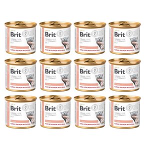 Karma dla kota BRIT Grain Free Veterinary Diet Cat Renal Tuńczyk z łososiem i groszkiem 12 x 200 g