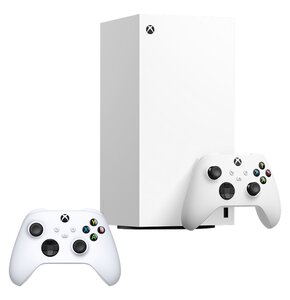 Konsola MICROSOFT XBOX Series X bez napędu Biały + Kontroler MICROSOFT bezprzewodowy Xbox Robot White