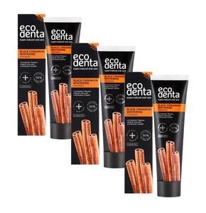 Pasta do zębów ECODENTA Cynamon 100 ml Czarny 3 szt.