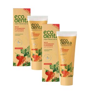 Pasta do zębów ECODENTA Poziomkowa dla dzieci 3+ 75 ml 2 szt.
