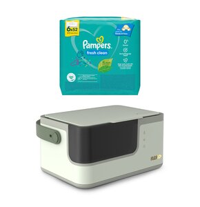 Podgrzewacz do nawilżanych chusteczek NENO Abrazo + Chusteczki nawilżane PAMPERS Fresh Clean (312 szt.)
