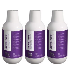 Płyn do płukania jamy ustnej WOOM Sensitive+ 3 x 500 ml