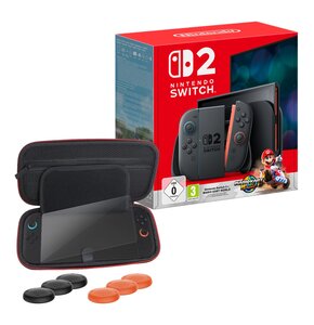 Konsola NINTENDO Switch 2 Czarny + Mario Kart World Gra NINTENDO SWITCH 2 + Zestaw akcesoriów FROGGIEX FX-NS2-AK1-B do Nintendo Switch 2