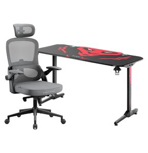 Biurko DIABLO CHAIRS X-MATE 1400 + Fotel DIABLO CHAIRS V-Light Szary