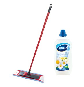 Mop płaski VILEDA Active Max + Płyn do mycia podłóg SIDOLUX Mydło Marsylskie 1000 ml