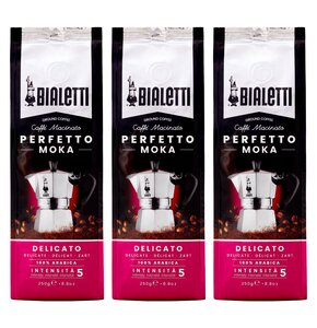 Kawa mielona BIALETTI Perfetto Moka Delicato Arabica 3 x 0.25 kg