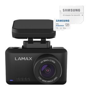 Wideorejestrator LAMAX T10 + Karta pamięci SAMSUNG Pro Endurance microSDXC 128GB + Adapter
