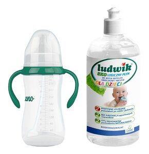 Butelka NENO 300 + Płyn do mycia butelek i smoczków LUDWIK CG1010102ZEKL0121 475 ml