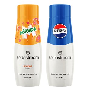 Syrop do saturatorów SODASTREAM Mirinda 440 ml + Syrop do saturatorów SODASTREAM Pepsi 440 ml
