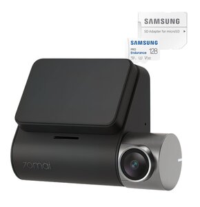 Wideorejestrator 70mai Dash Cam A500s + kamera dodatkowa RC06 + Karta pamięci SAMSUNG Pro Endurance microSDXC 128GB + Adapter