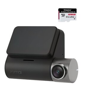 Wideorejestrator 70mai Dash Cam A500s + kamera dodatkowa RC06 + Karta pamięci KINGSTON Endurance microSDXC 128GB