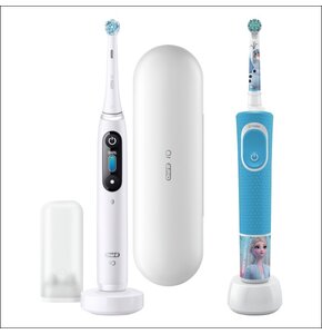 Szczoteczka magnetyczna ORAL-B iO 8 Biały + Szczoteczka rotacyjna ORAL-B Kids 3+ Kraina Lodu