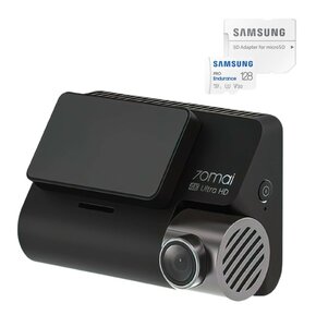 Wideorejestrator 70mai A800S 4K + Kamera dodatkowa RC06 + Karta pamięci SAMSUNG Pro Endurance microSDXC 128GB + Adapter