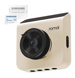 Wideorejestrator 70MAI A400 + kamera tylna RC09 Biały + Karta pamięci SAMSUNG Pro Endurance microSDXC 128GB + Adapter